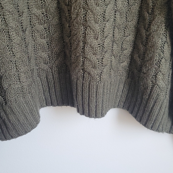 Shein - cableknit, turtleneck sweater - green - Picture 6 of 7